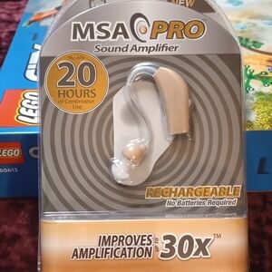 MSA PRO Sound Amplifier, 20 Hours of Continuous Use, 6 Sizes, New in Sealed Box